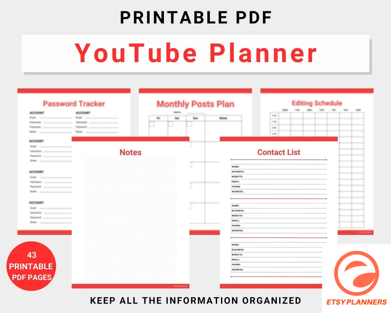 MrBeast-Inspired YouTube Digital Planner