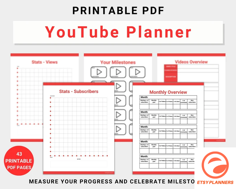 Dominate YouTube Like MrBeast - MrBeast YouTube Printable Planner