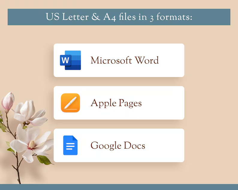 Resume Template 1 & 2 pages, A4 and US letter. Modern. Instant Download. Easy to edit